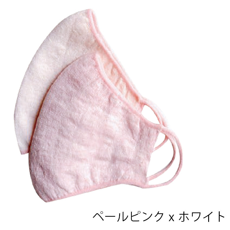 のびる五泉ニット製マスク 涼しい夏の麻 リバーシブル UVカット