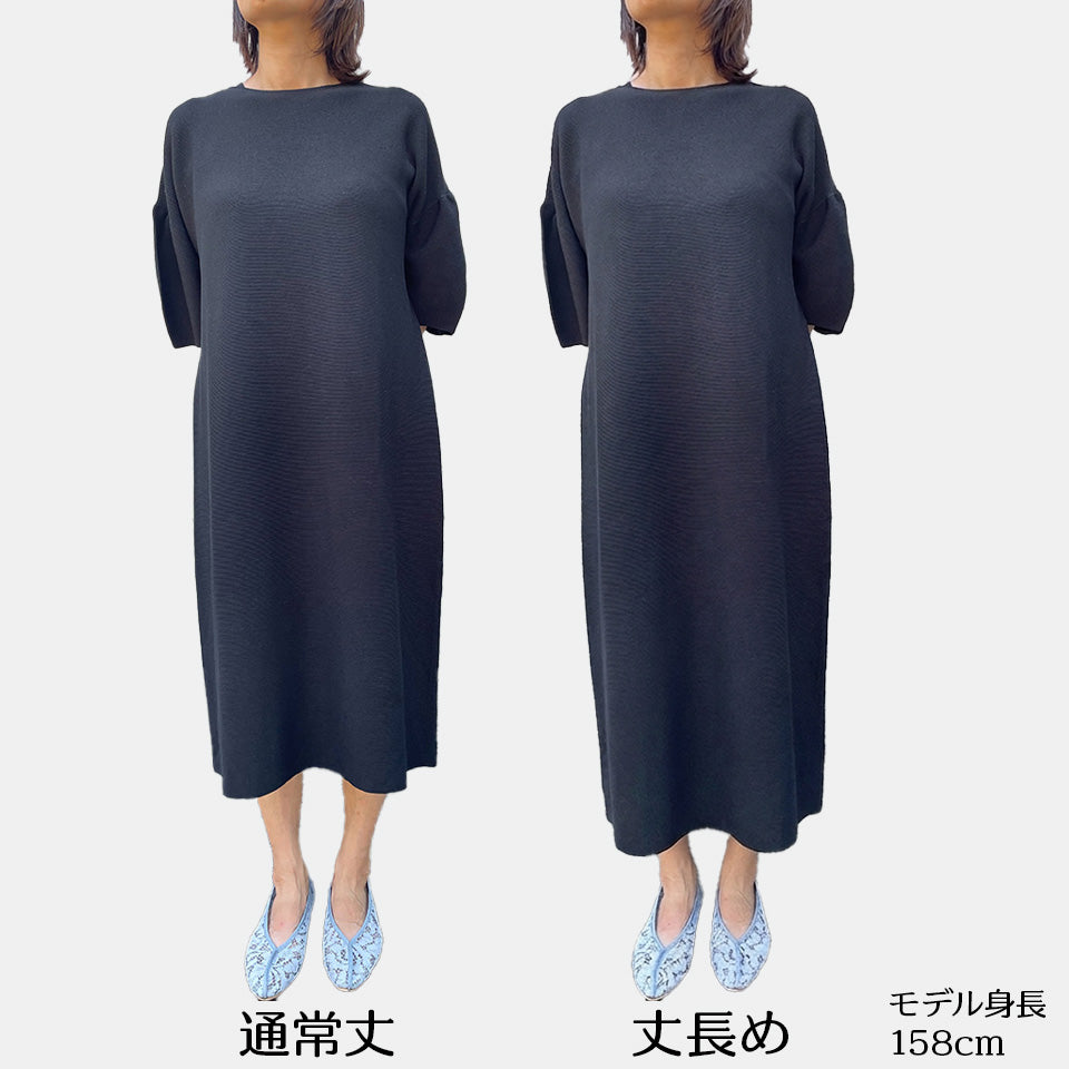 五泉ニット ふんわり半袖 ワンピース UVカット