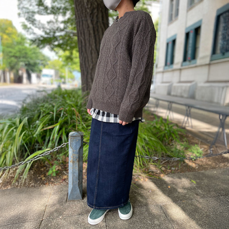 五泉ニット ウール ローゲージ セーター アラン柄 サイフク FOUR