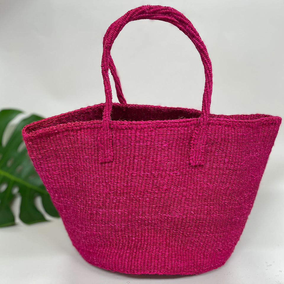 サイザルバッグ 9インチ ケニア産のカゴバッグ