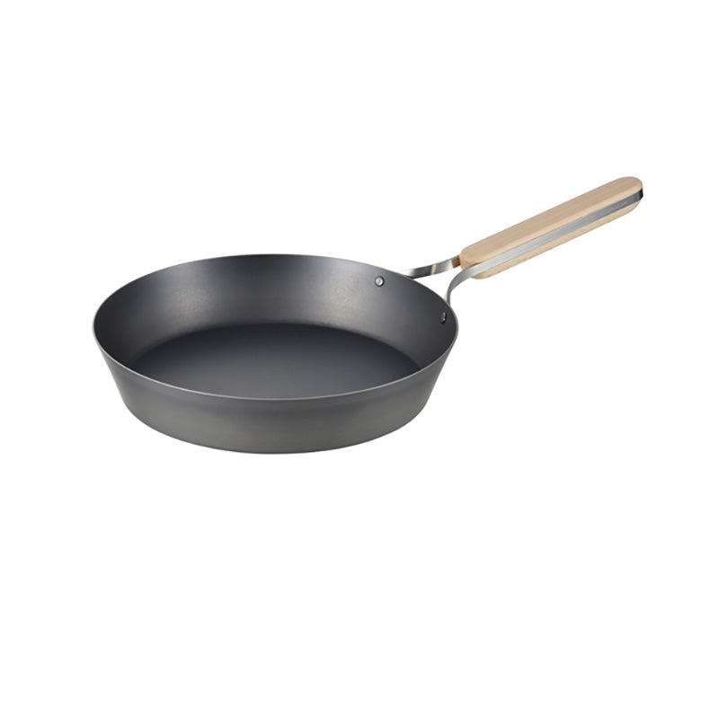 鉄製フライパン 深型 木製持ち手 燕三条 IH使用可 お肉料理に enzo