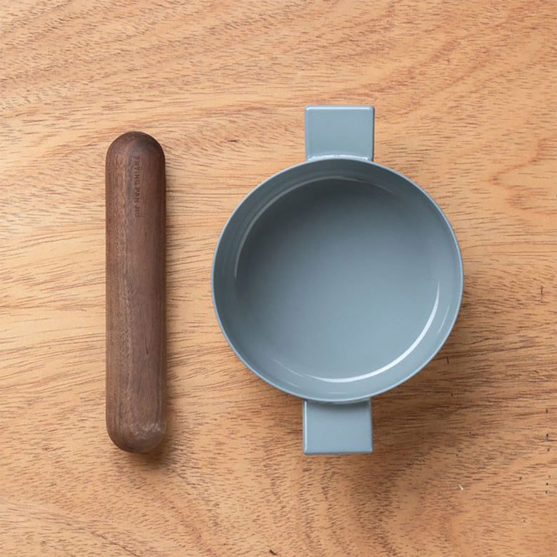 ホーロー製 スープパン フライパンジュウ 取り外せる木製ハンドル スープS IH対応