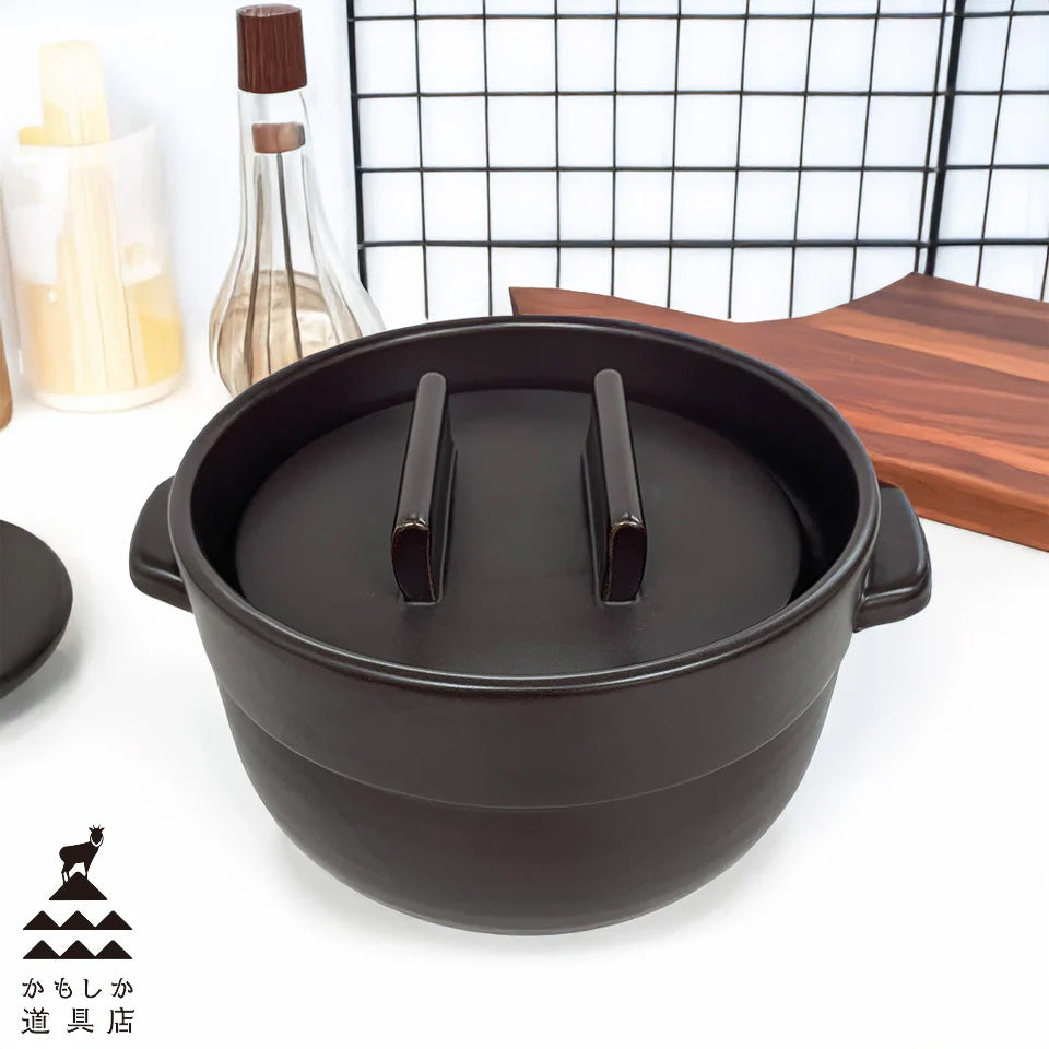 かもしか道具店 ごはんの鍋 2合 炊き上がったご飯をそのまま食卓へ 電子レンジ可