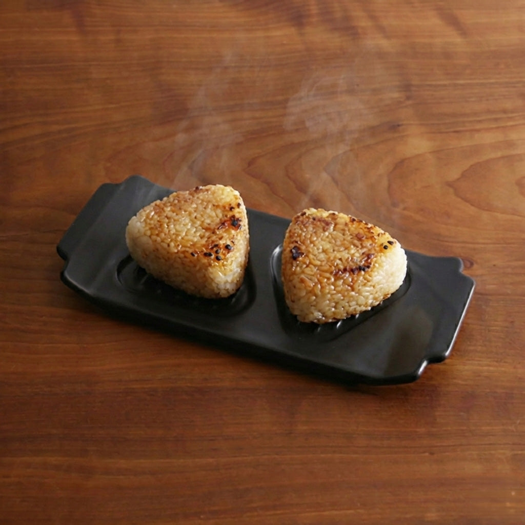 かもしか道具店 焼きおにぎりのプレート 皿 耐熱陶器 オーブン