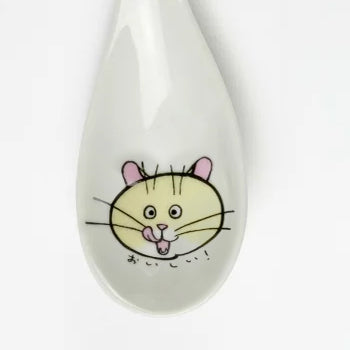 ネコジェラシー レンゲ スプーン 猫柄 ねこ 九谷焼 KUTANI SEAL クタニシール