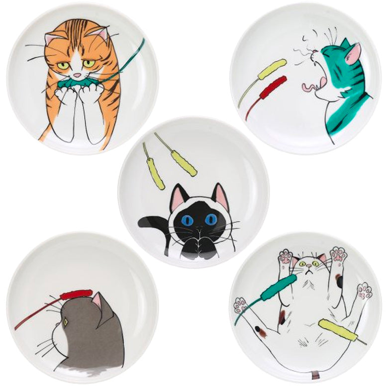 ネコジェラシープレートS 小皿 猫 ねこ 九谷焼 KUTANI SEAL
