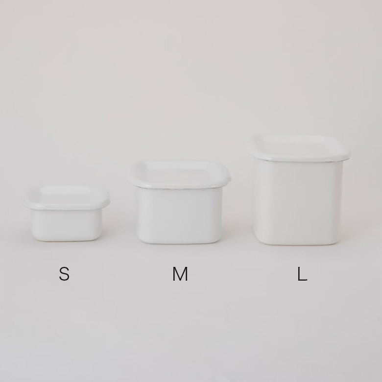 野田琺瑯 ホーロー製 保存容器 スクエア S キャニスター オーブン可 ガス火可