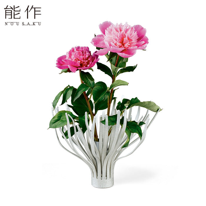 変形できる 錫のフラワーベース MOVE - L 花器 花びん 能作 FOUR