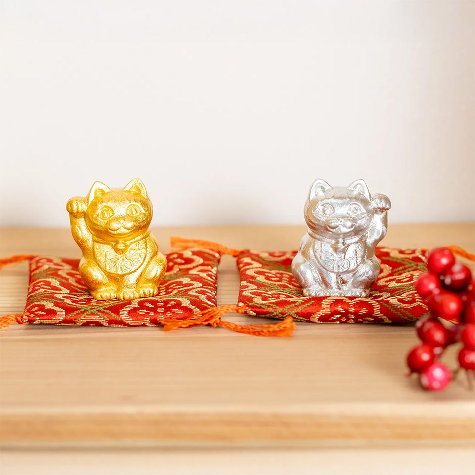 錫（すず）の招き猫 能作 まねきねこ 縁起物 お祝い ギフト FOUR