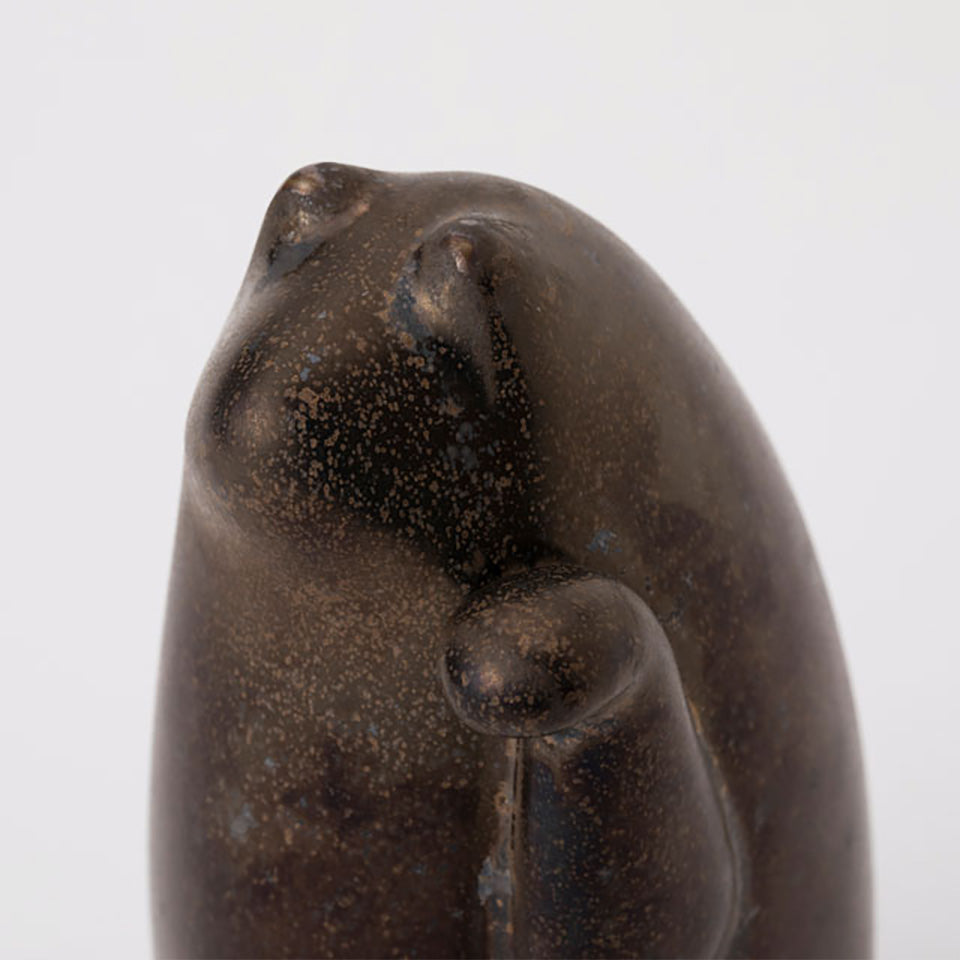 おしゃれな招き猫 SETOMANEKI 黒金結晶 瀬戸焼