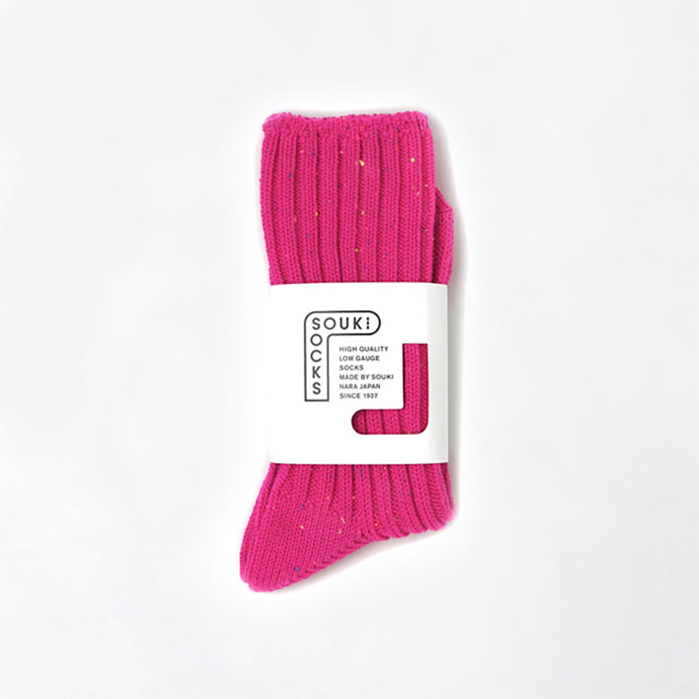 奈良の靴下屋さんが作った ふっくら リブ編み ソックス 靴下 Puffy
