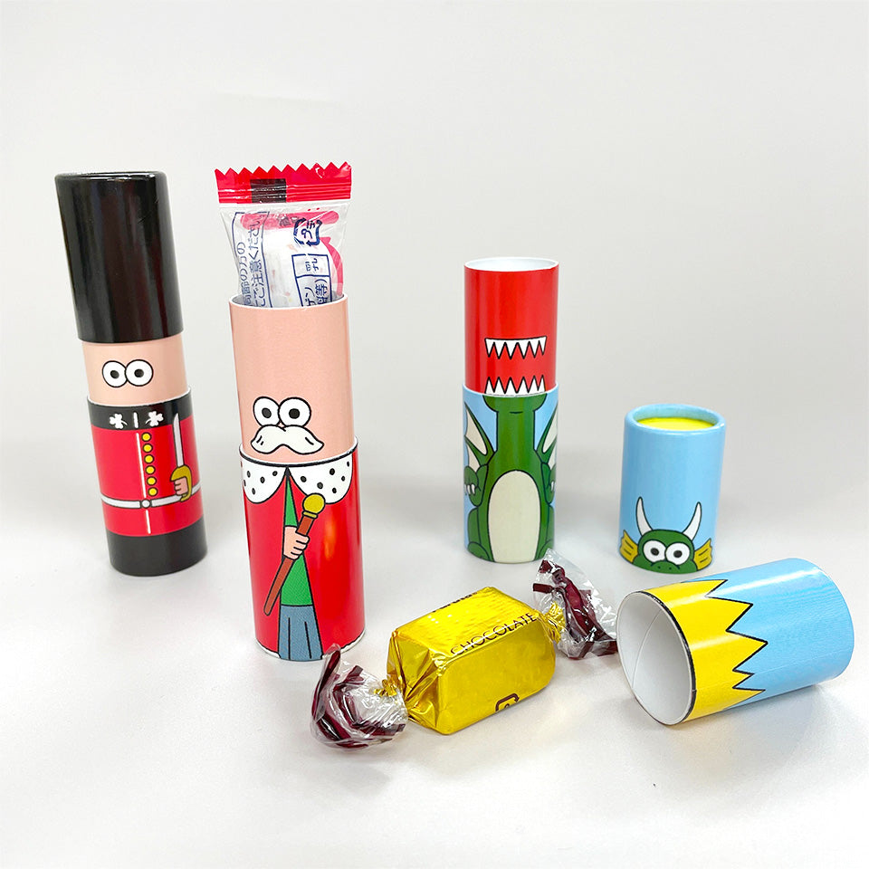 筒形のギフトボックス 筒のポチ袋 POCHI-PON 3個入り バレンタイン