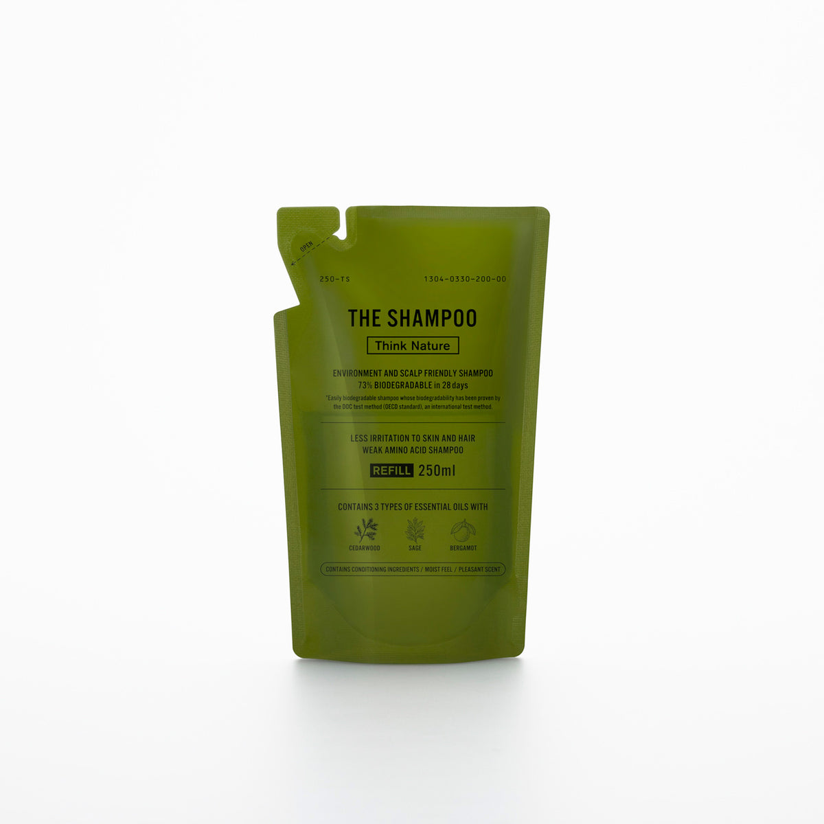ハーバルシャンプー ノンシリコン THE Shampoo Think Nature 弱酸性アミノ酸 頭皮ケア しっとり 天然精油 アロマ アレルギーテストクリア がんこ本舗【送料無料】
