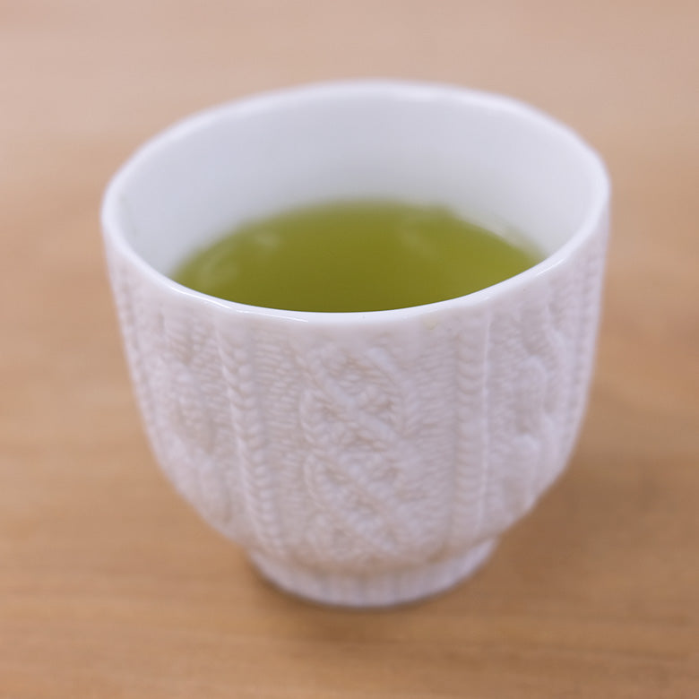 ニットみたいな柄の湯呑み 磁器 電子レンジ・食洗機可 Trace Face