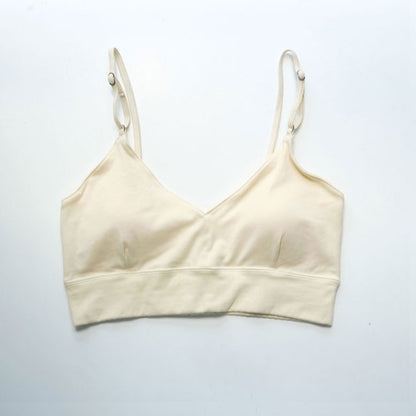 オーガニックコットン ノンワイヤーブラ ハーフトップ ショーツ スポーツブラ ヨガ 抗菌防臭加工 ビタミンカラー