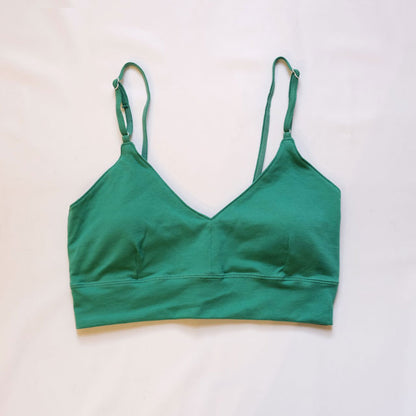 オーガニックコットン ノンワイヤーブラ ハーフトップ ショーツ スポーツブラ ヨガ 抗菌防臭加工 ビタミンカラー