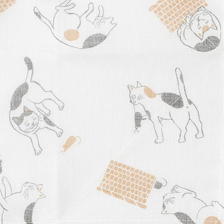 はにゃふきん 大判サイズ 猫柄 キッチンクロス 三毛猫 黒猫 トラ猫