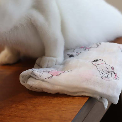 猫村さんの花ふきん 大判サイズ 中川政七商店