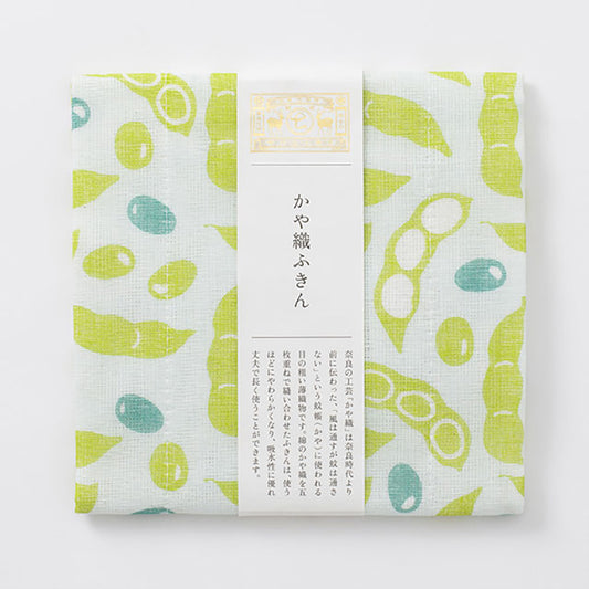 中川政七商店 かや織ふきん えだまめ 蚊帳生地