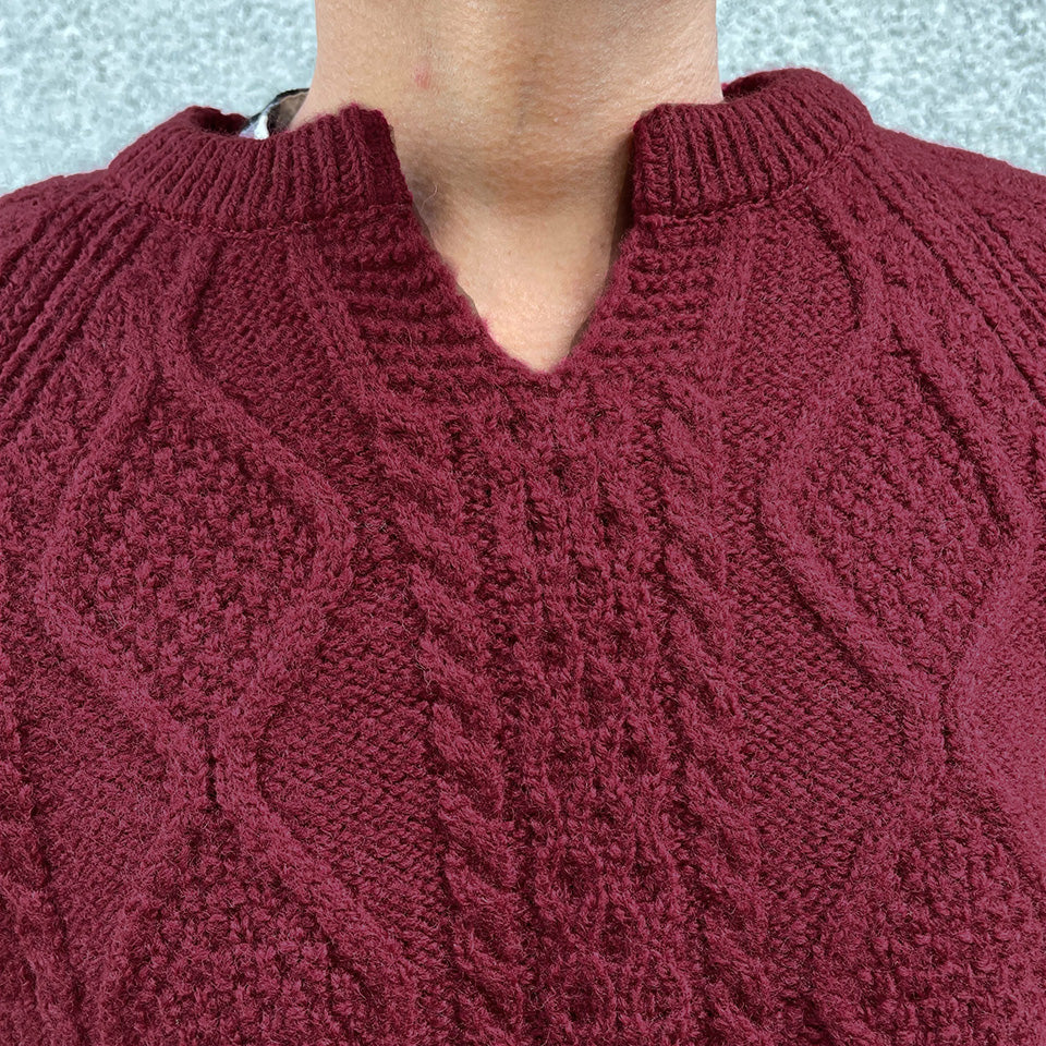 五泉ニット ウール ローゲージ セーター アラン柄 サイフク