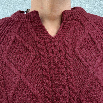 五泉ニット ウール ローゲージ セーター アラン柄 サイフク