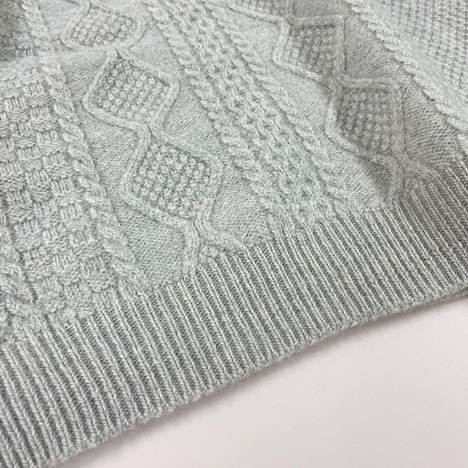 五泉ニット ウール ローゲージ セーター アラン柄 サイフク