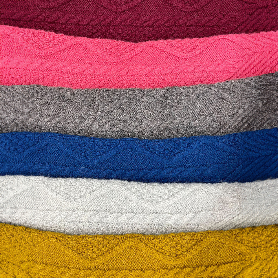 五泉ニット ウール ローゲージ セーター アラン柄 サイフク