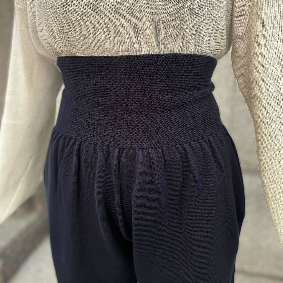 五泉ニット のびるニットパンツ レギュラータイプ ポケット付き オーガニックコットン ルームウェア ワンマイルウェア 部屋着