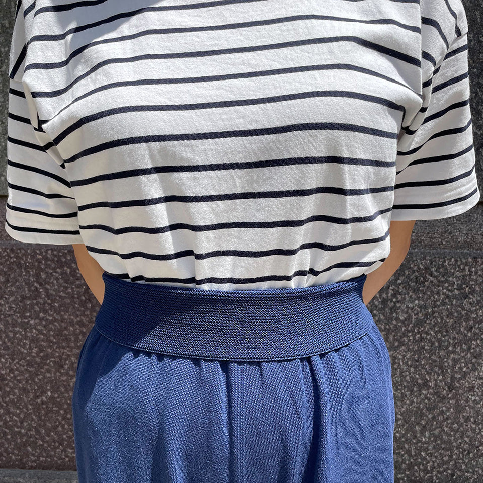 五泉ニット のびるワイドパンツ さらさら綿麻 レディース
