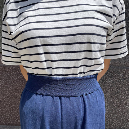 五泉ニット のびるワイドパンツ さらさら綿麻 レディース