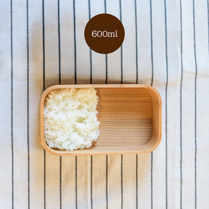 桐だんす屋さんの曲げわっぱ弁当箱 600ml