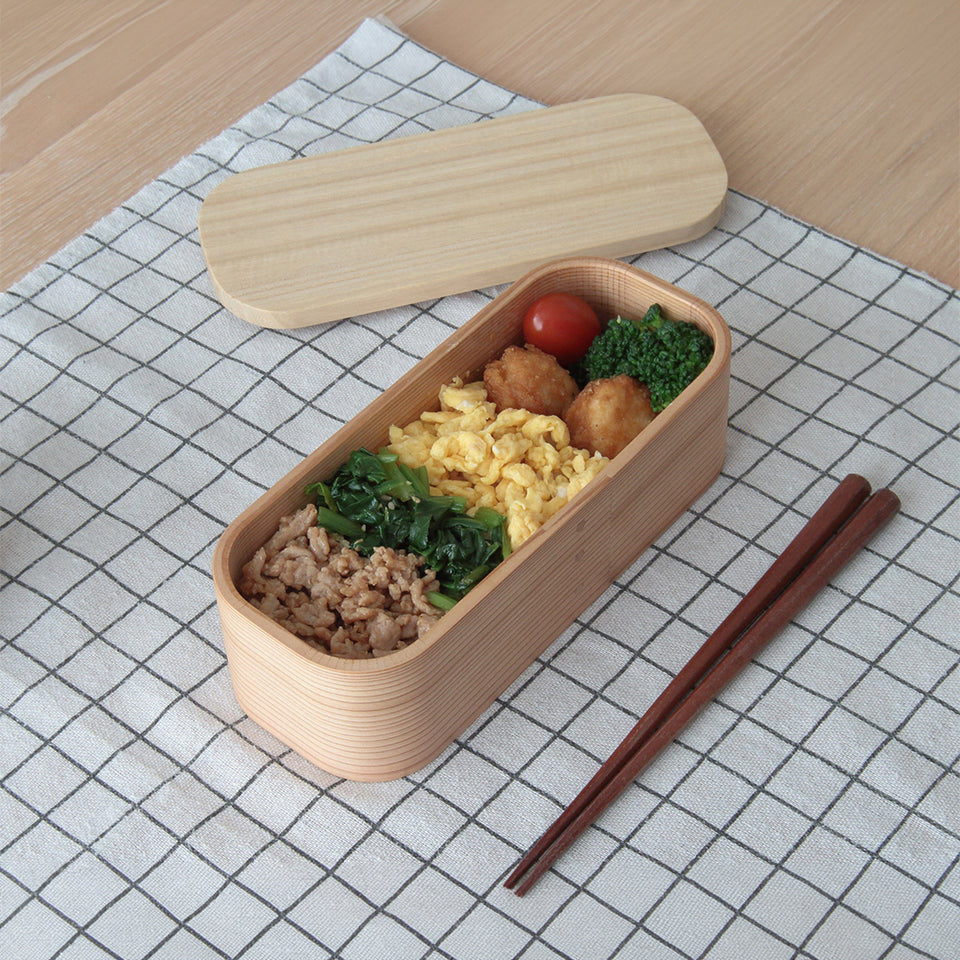 桐だんす屋さんの曲げわっぱ弁当箱 スリム 500ml