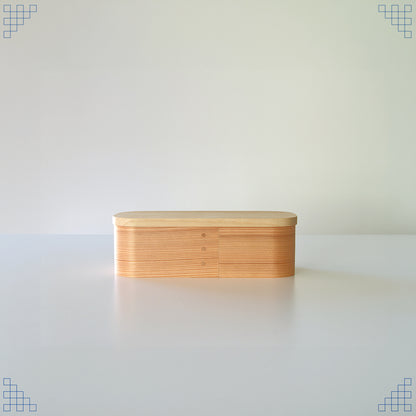 桐だんす屋さんの曲げわっぱ弁当箱 スリム 500ml