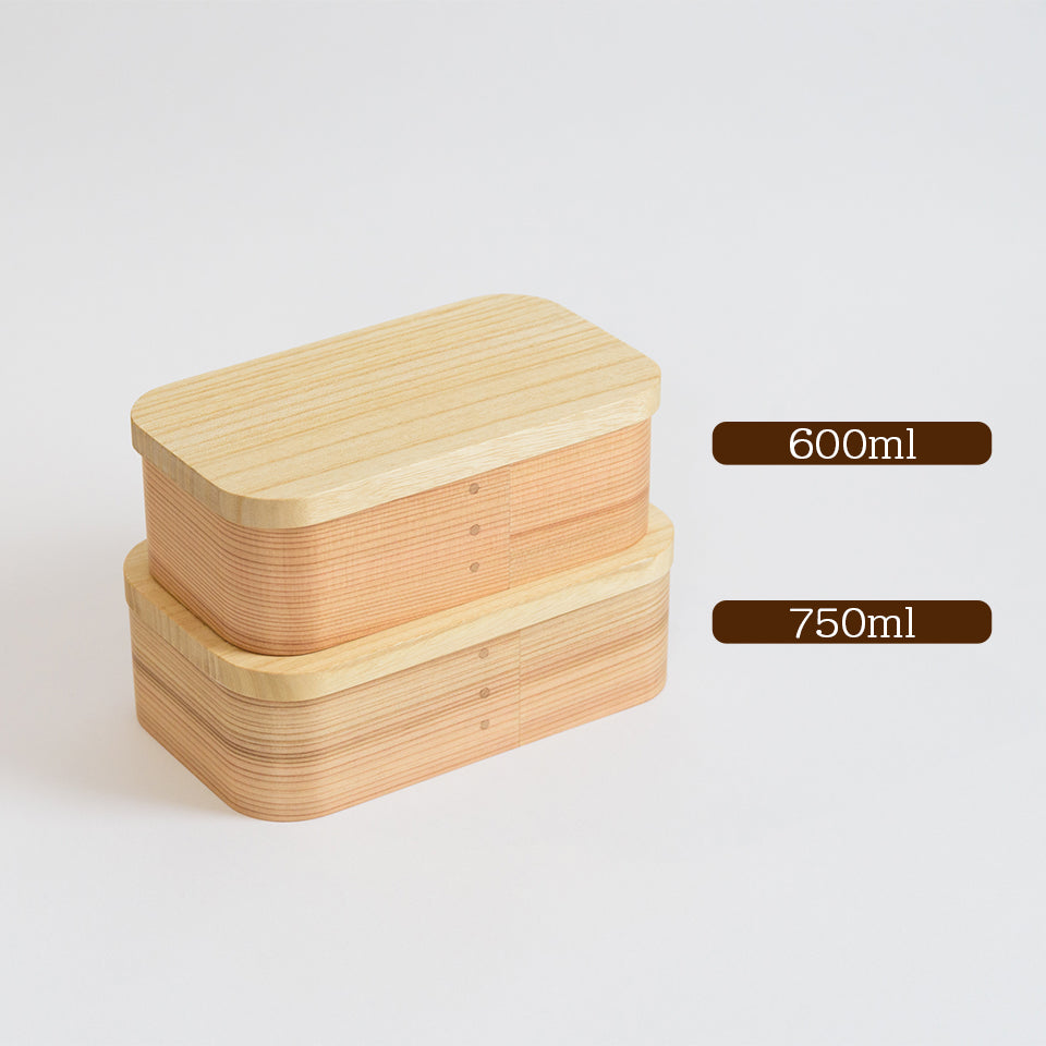 曲げわっぱ 弁当箱 600ml 三ツ星弁当箱 木製 杉 桐 女性 小学生 朝倉