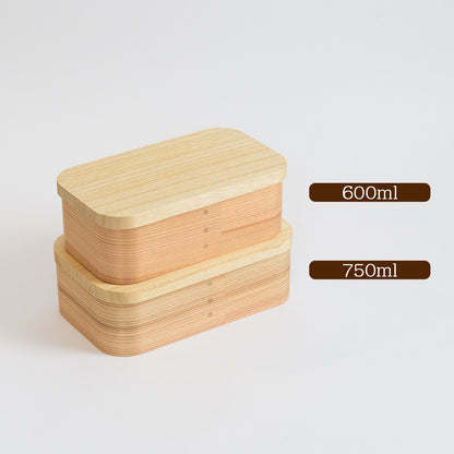 桐だんす屋さんの曲げわっぱ弁当箱 600ml