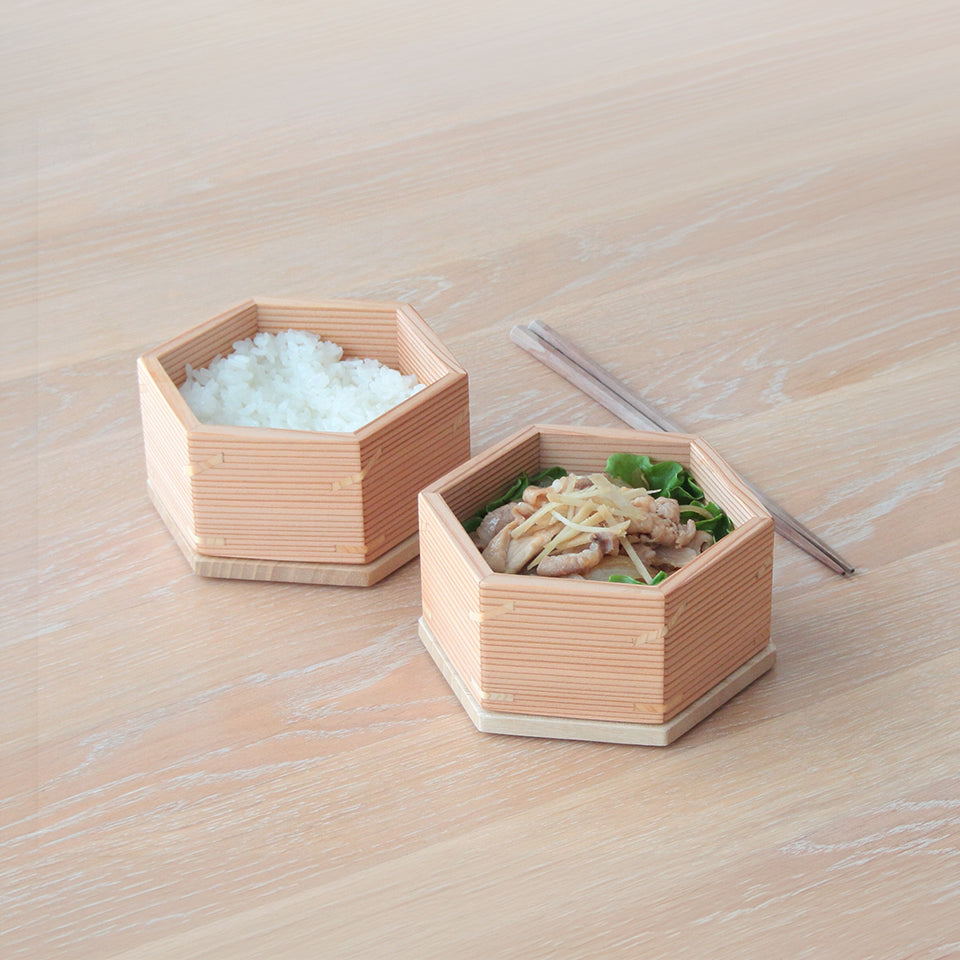桐だんす屋さんのおひつ弁当箱 二段 てのひらおひつ