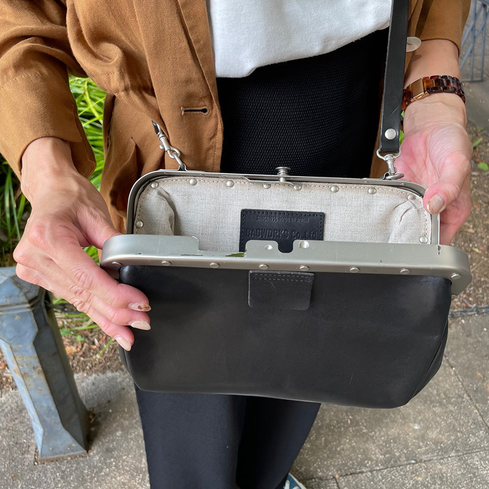 BAGWORKS 車掌さんのショルダーバッグ 牛革 口金 がま口 TRAINMAN FOUR