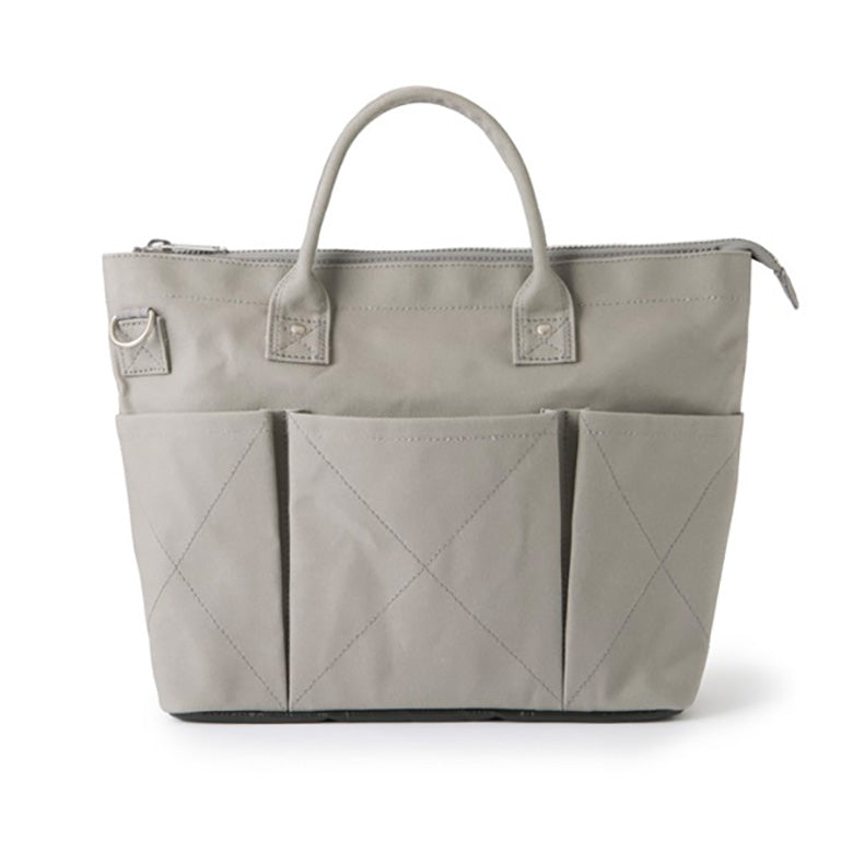 BAGWORKS ベージュ グレー バッグ ショルダー付き BAGWORKS ベージュ グレー バッグ ショルダー付き