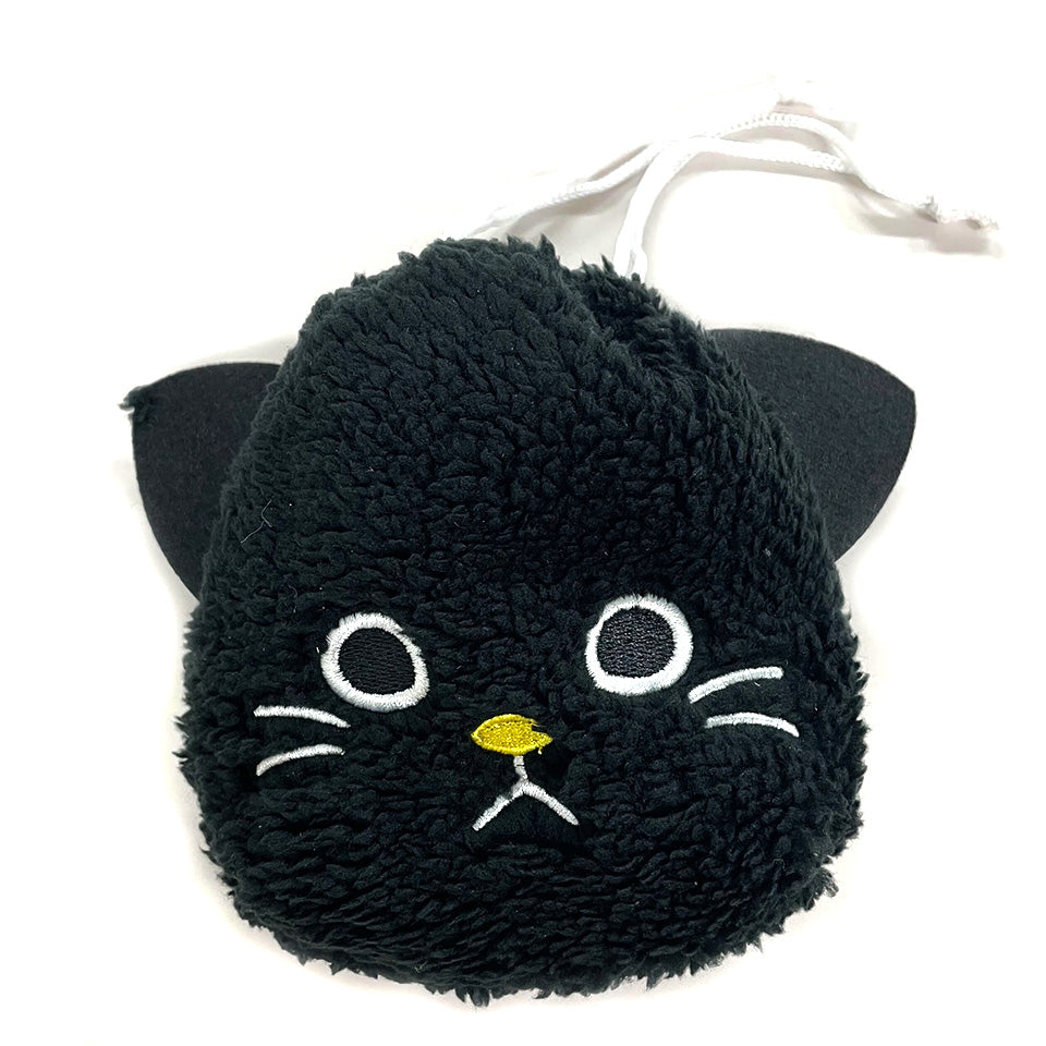 ハロウィン 黒猫セット 陶製みくじ もこもこ猫ポーチ ドリップパックコーヒー1個