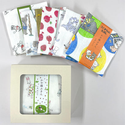 中川政七商店 絵本ふきん6枚セット ねずみくんのチョッキ きんぎょがにげた こぐまちゃん くまの子ウーフ わたしのワンピース 11ぴきのねこ【メール便無料】