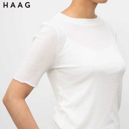 敏感肌に優しい コットン シアーTシャツ レディース