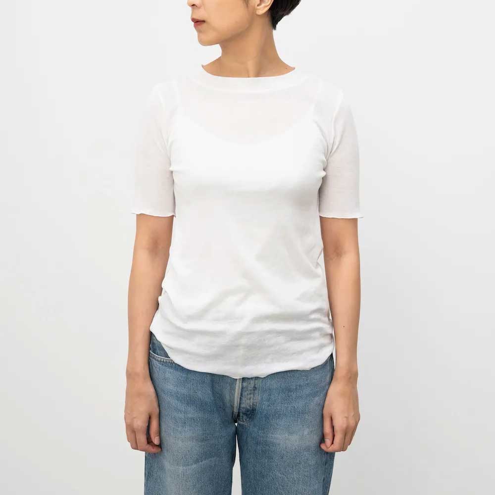 敏感肌に優しい コットン シアーTシャツ レディース