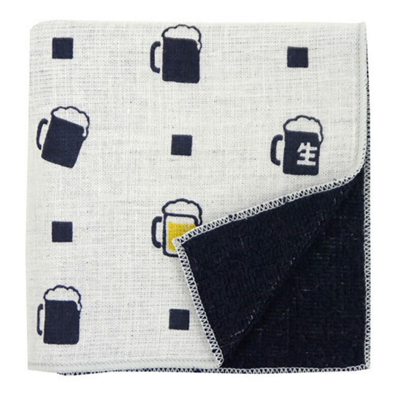 和ハンドタオル ハンカチ ガーゼ パイル 花 ケーキ フラワー 綿100％