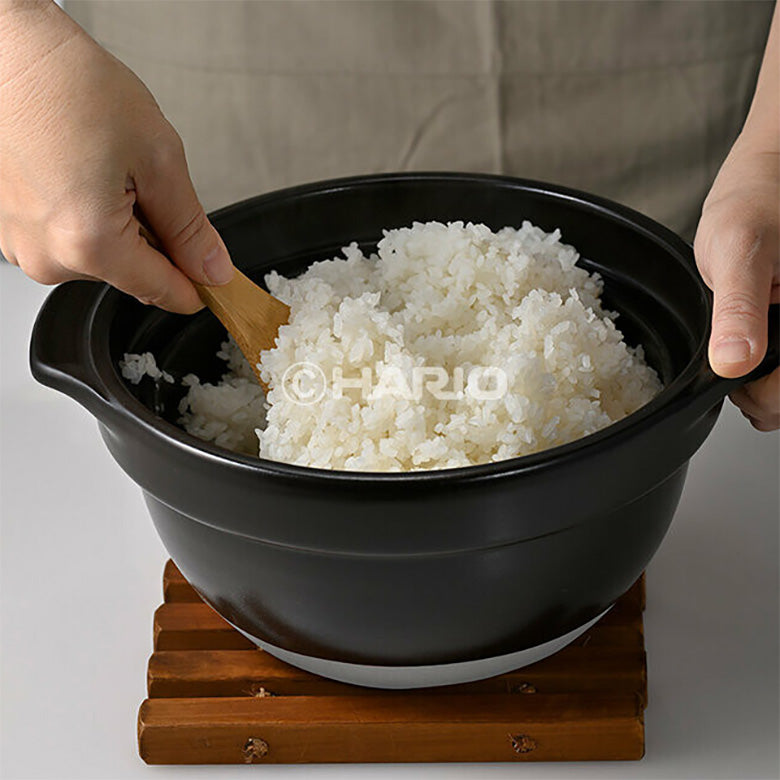 HARIO ハリオ ご飯釜 ご飯鍋 陶器 ガラス蓋 萬古焼 FOUR SEASONS FOR