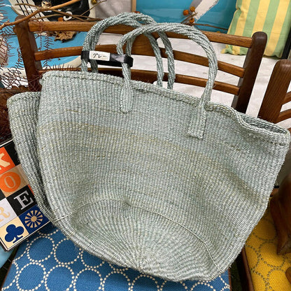 サイザルバッグ 大きめ 12インチ ケニア産のカゴバッグ