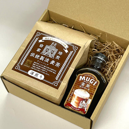 絶品麦茶ギフトセット 伝統製法の丸粒麦茶＆ラテベース