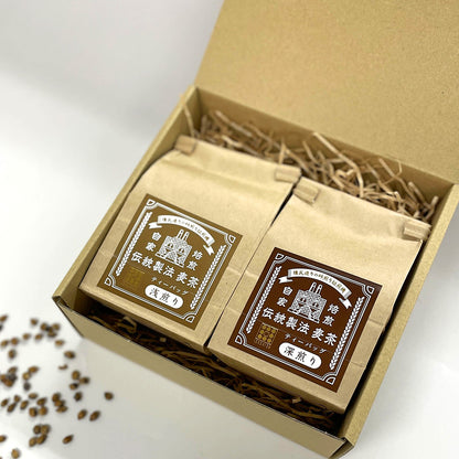丸粒麦茶 自家焙煎  ティーバッグ ギフトセット 国産六条大麦
