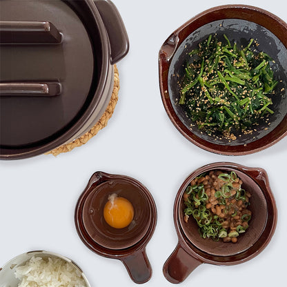 なっとうバチ 別注カラー「茶」 納豆のための小鉢 かもしか道具店