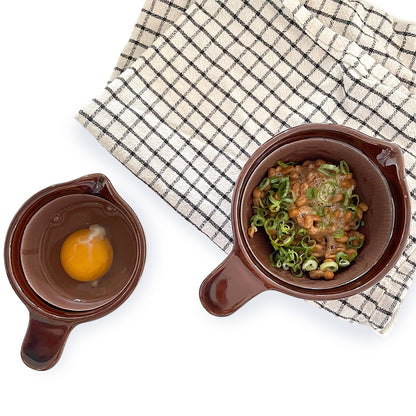 なっとうバチ 別注カラー「茶」 納豆のための小鉢 かもしか道具店
