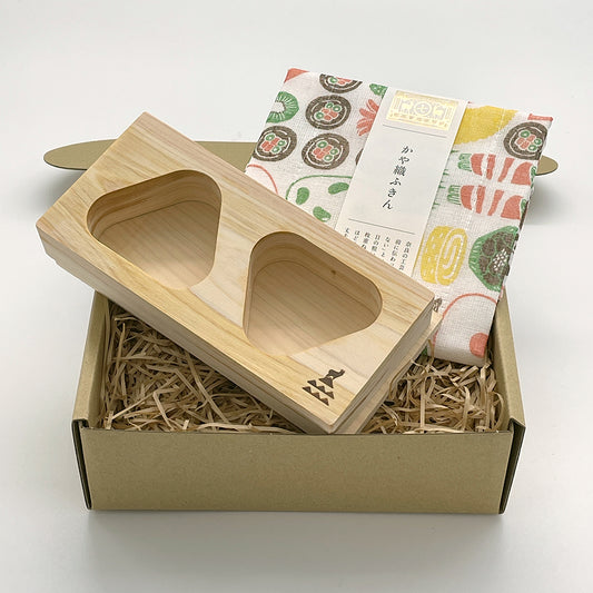 かもしか道具店 おにぎりの型＆かや織ふきん お弁当 ギフトセット 箱入り【送料無料】